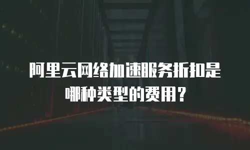 阿里云网络加速服务折扣是哪种类型的费用？