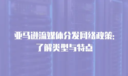 亚马逊流媒体分发网络政策: 了解类型与特点