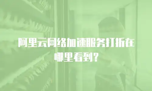 阿里云网络加速服务打折在哪里看到？