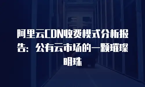 阿里云CDN收费模式分析报告：公有云市场的一颗璀璨明珠