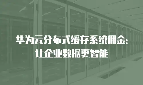 华为云分布式缓存系统佣金：让企业数据更智能