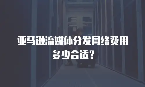 亚马逊流媒体分发网络费用多少合适？