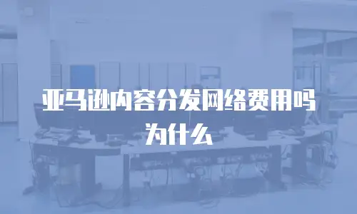 亚马逊内容分发网络费用吗为什么