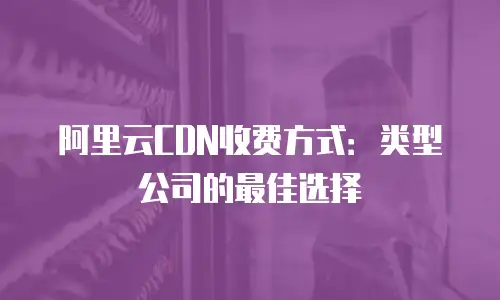 阿里云CDN收费方式：类型公司的最佳选择