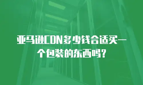 亚马逊CDN多少钱合适买一个包装的东西吗？