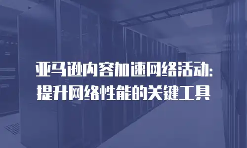 亚马逊内容加速网络活动：提升网络性能的关键工具