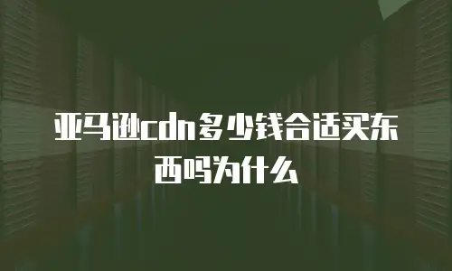 亚马逊cdn多少钱合适买东西吗为什么