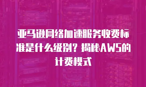 亚马逊网络加速服务收费标准是什么级别？揭秘AWS的计费模式