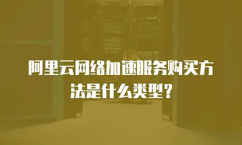 阿里云网络加速服务购买方法是什么类型？