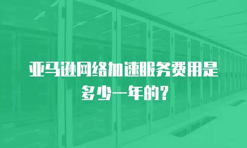 亚马逊网络加速服务费用是多少一年的？