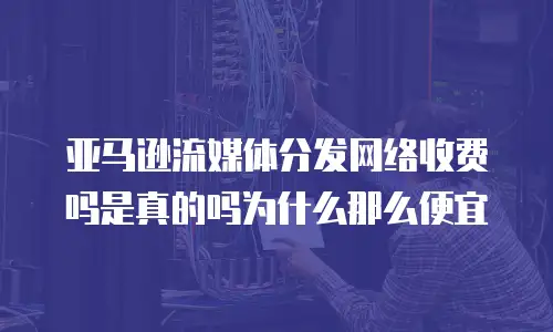 亚马逊流媒体分发网络收费吗是真的吗为什么那么便宜