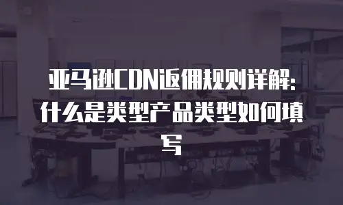 亚马逊CDN返佣规则详解: 什么是类型产品类型如何填写