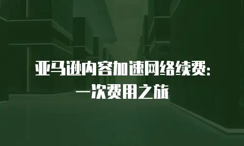亚马逊内容加速网络续费：一次费用之旅