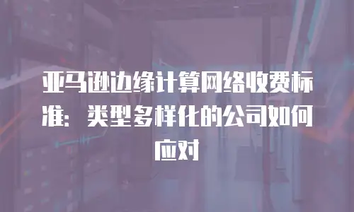 亚马逊边缘计算网络收费标准：类型多样化的公司如何应对