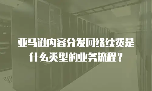 亚马逊内容分发网络续费是什么类型的业务流程？