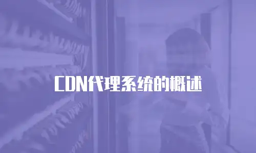 CDN代理系统的概述