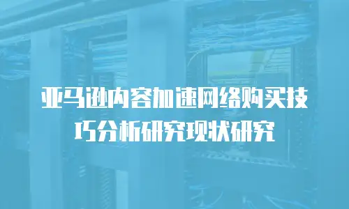 亚马逊内容加速网络购买技巧分析研究现状研究