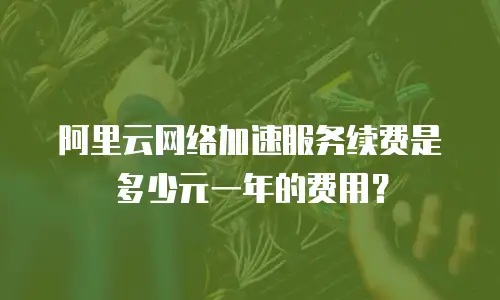 阿里云网络加速服务续费是多少元一年的费用？