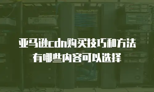 亚马逊cdn购买技巧和方法有哪些内容可以选择
