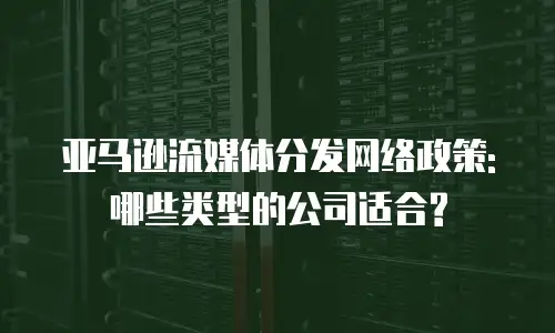 亚马逊流媒体分发网络政策:哪些类型的公司适合?