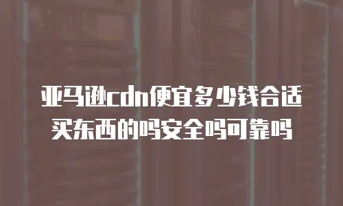 亚马逊cdn便宜多少钱合适买东西的吗安全吗可靠吗