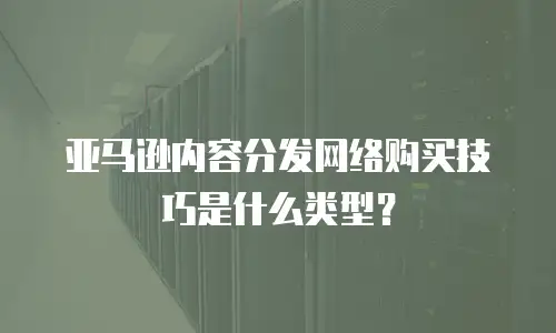 亚马逊内容分发网络购买技巧是什么类型？
