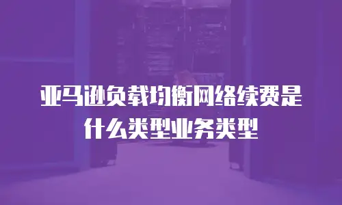 亚马逊负载均衡网络续费是什么类型业务类型