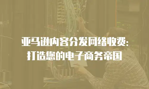 亚马逊内容分发网络收费：打造您的电子商务帝国