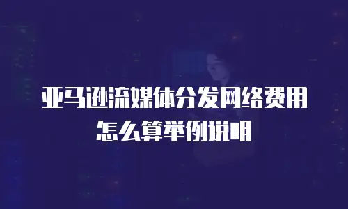 亚马逊流媒体分发网络费用怎么算举例说明