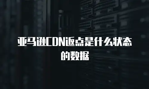 亚马逊CDN返点是什么状态的数据