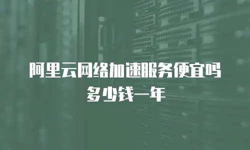 阿里云网络加速服务便宜吗多少钱一年
