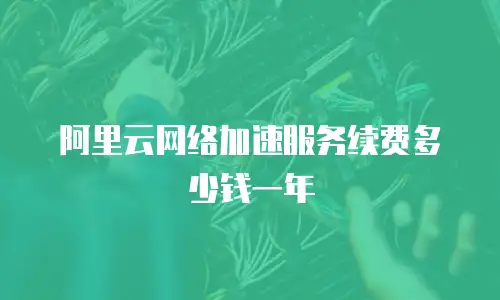 阿里云网络加速服务续费多少钱一年