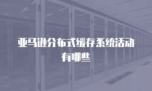 亚马逊分布式缓存系统活动有哪些