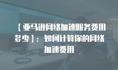 【亚马逊网络加速服务费用多少】：如何计算你的网络加速费用