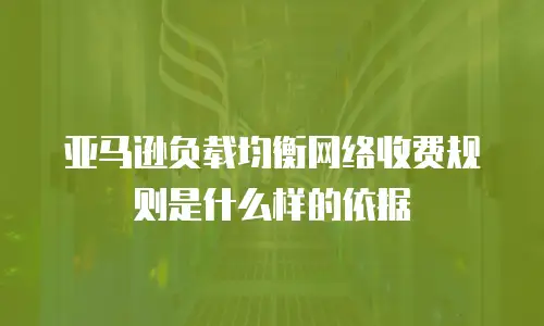 亚马逊负载均衡网络收费规则是什么样的依据