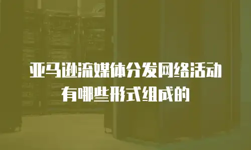 亚马逊流媒体分发网络活动有哪些形式组成的