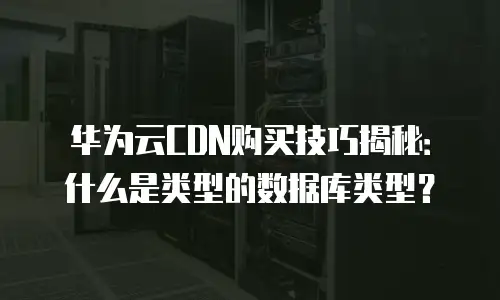 华为云CDN购买技巧揭秘：什么是类型的数据库类型？