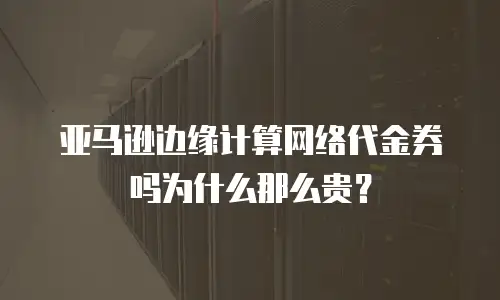 亚马逊边缘计算网络代金券吗为什么那么贵？