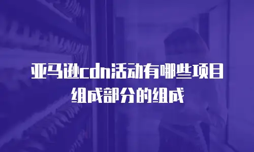 亚马逊cdn活动有哪些项目组成部分的组成