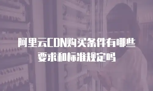 阿里云CDN购买条件有哪些要求和标准规定吗