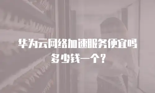 华为云网络加速服务便宜吗多少钱一个？