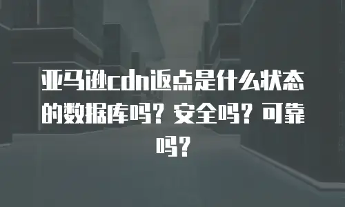 亚马逊cdn返点是什么状态的数据库吗？安全吗？可靠吗？