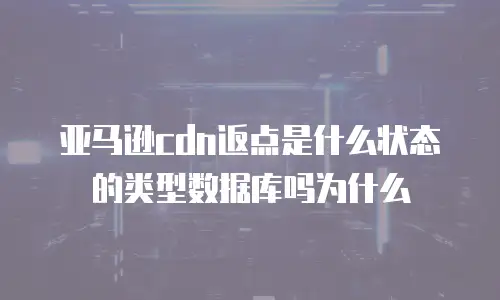 亚马逊cdn返点是什么状态的类型数据库吗为什么