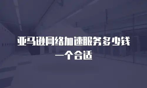 亚马逊网络加速服务多少钱一个合适