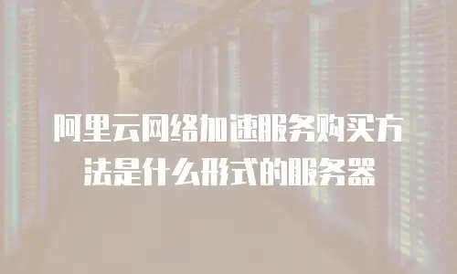 阿里云网络加速服务购买方法是什么形式的服务器