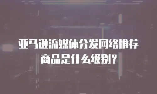 亚马逊流媒体分发网络推荐商品是什么级别？