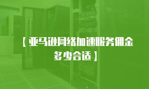 【亚马逊网络加速服务佣金多少合适】