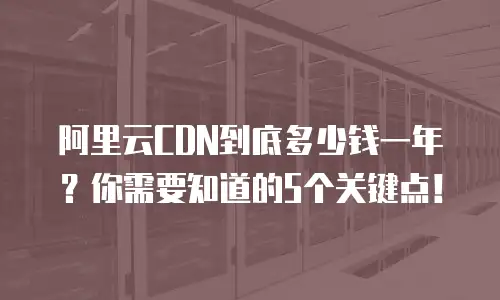阿里云CDN到底多少钱一年？你需要知道的5个关键点！