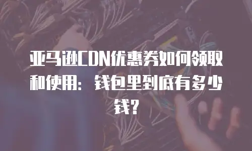 亚马逊CDN优惠券如何领取和使用：钱包里到底有多少钱？