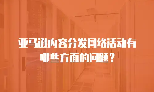 亚马逊内容分发网络活动有哪些方面的问题？